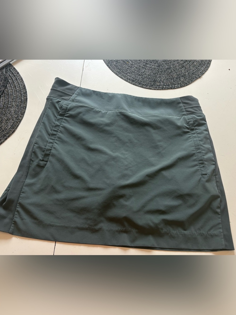 Athleta Women's Performance Skort in Dark Green - Lightweight Active Short
